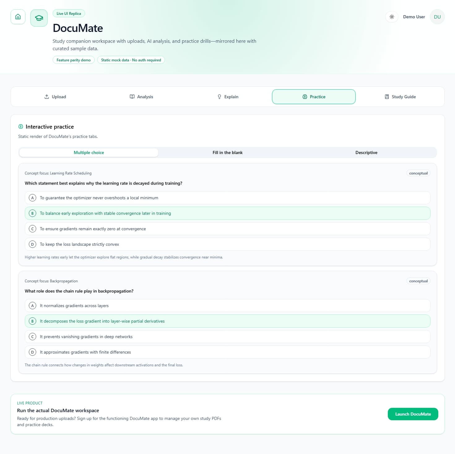 DocuMate light preview