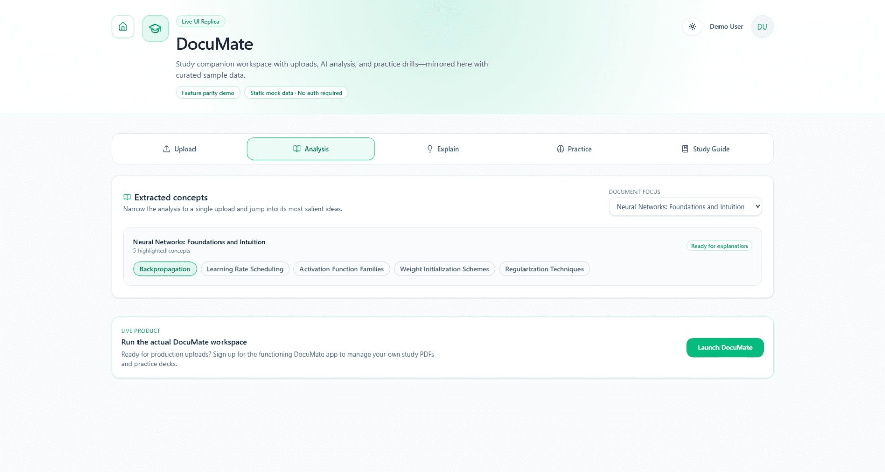 DocuMate light preview