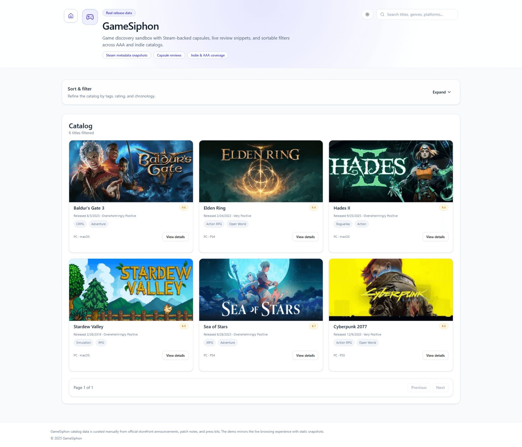 GameSiphon light preview